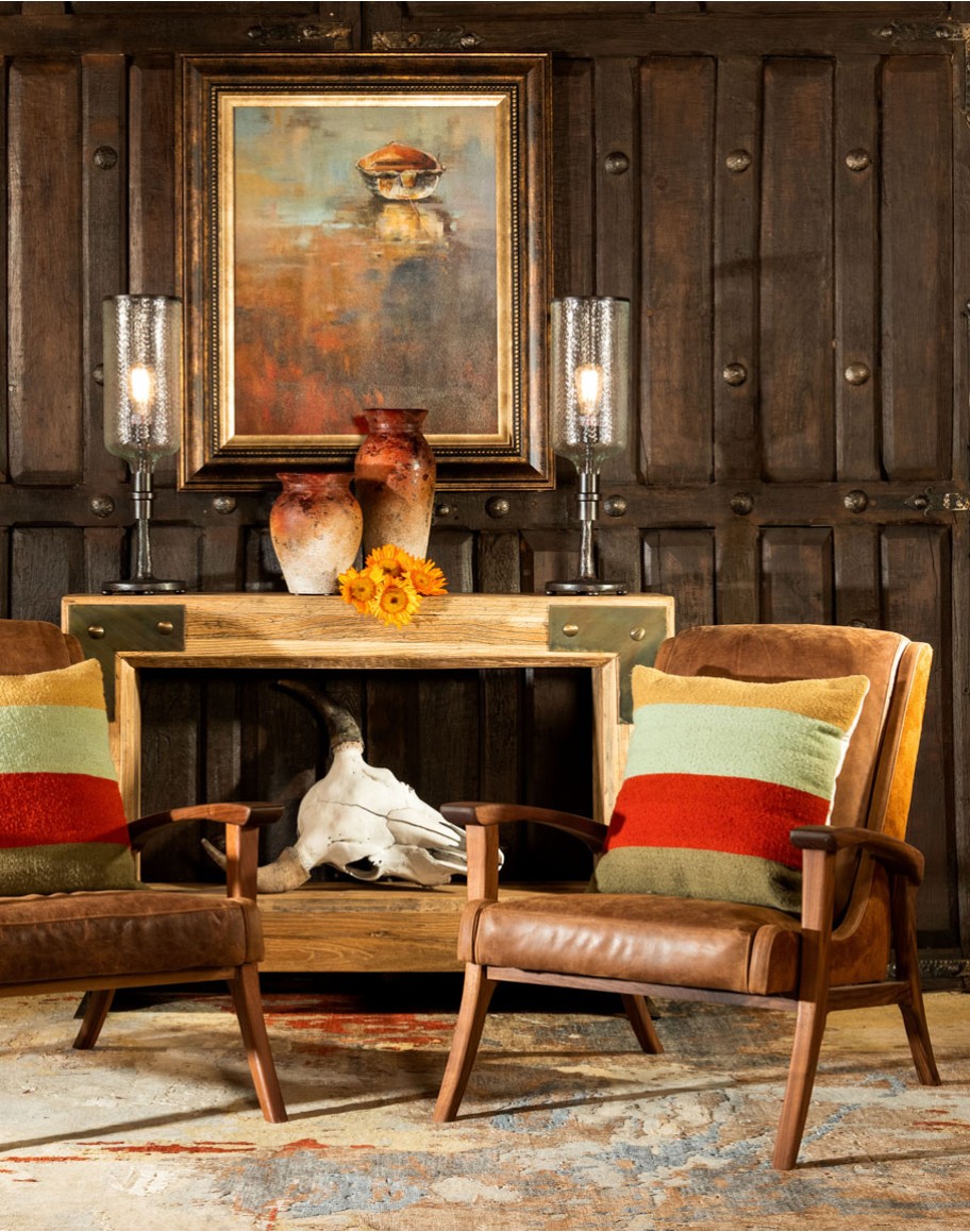 modern rustic style leather