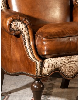 high end leather wingback chair,wingback chair with saddle leather
