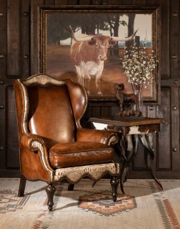 high end leather wingback chair,wingback chair with saddle leather