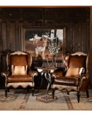 high end leather wingback chair,wingback chair with saddle leather