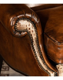 high end leather wingback chair,wingback chair with saddle leather