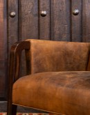 modern rustic style leather chair