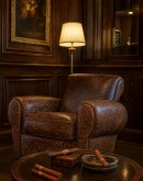 Classic Leather Cigar Chair