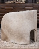 western living room chair with blonde colored cowhide all over