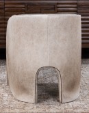western living room chair with blonde colored cowhide all over