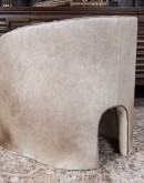 western living room chair with blonde colored cowhide all over