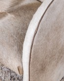 western living room chair with blonde colored cowhide all over