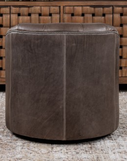 Dawson Dove Tufted Swivel Chair