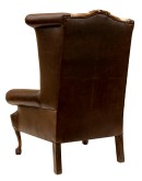 wingback leather with axis deer hide on seat back