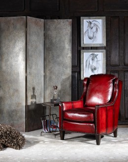 fine red leather chair