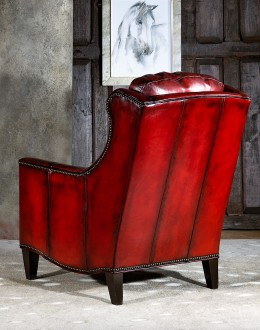 fine red leather chair