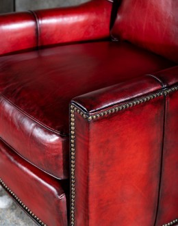fine red leather chair