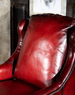 fine red leather chair