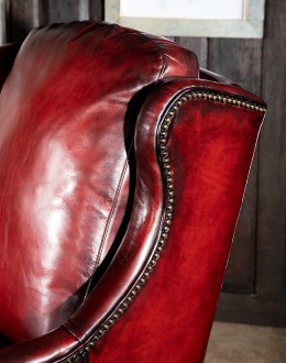 fine red leather chair