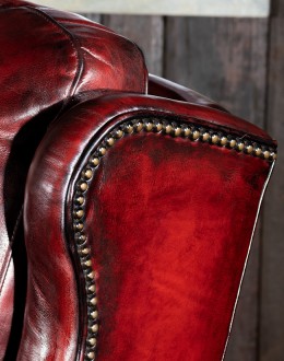 fine red leather chair
