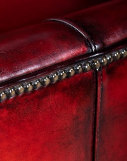 fine red leather chair