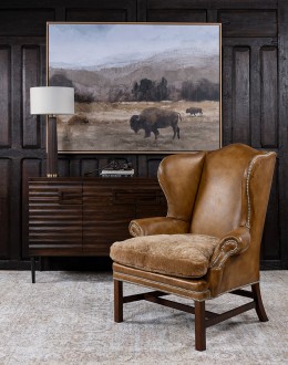 Gentry Saddle Wingback Chair