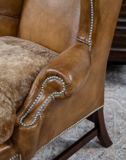 Gentry Saddle Wingback Chair