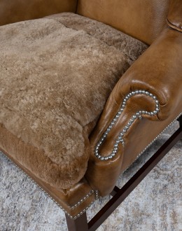 Gentry Saddle Wingback Chair