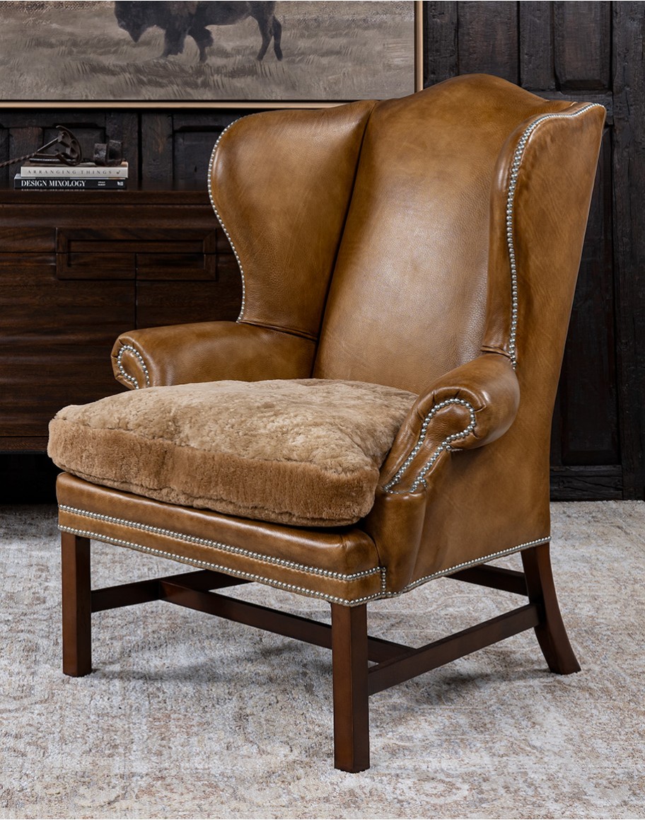 Gentry Saddle Wingback Chair