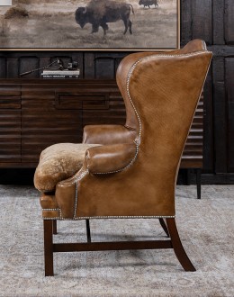 Gentry Saddle Wingback Chair