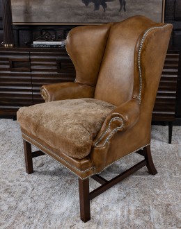 Gentry Saddle Wingback Chair