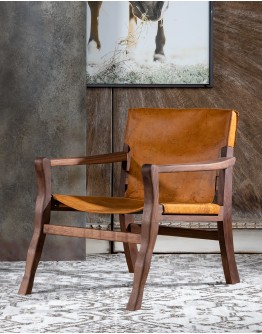Greco Leather Sling Chair