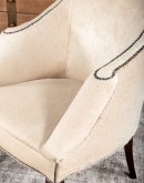 western living room chair with palomino colored cowhide all over