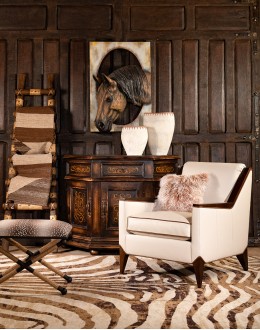 Fine Western Chic White Leather Accent Chair cream leather accent chair with exposed wood frame