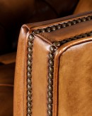 modern rustic style tufted tan leather chair