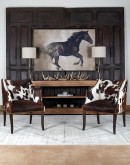 western living room chair with cowhide all over, Cowhide Rancho Accent Chair