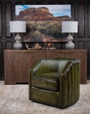 Oliver Olive Leather Swivel Chair