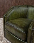 Oliver Olive Leather Swivel Chair