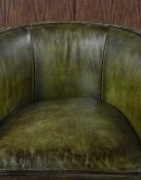 Oliver Olive Leather Swivel Chair