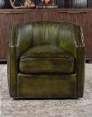 Oliver Olive Leather Swivel Chair