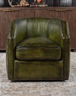 Oliver Olive Leather Swivel Chair Oliver Olive Leather Swivel Chair