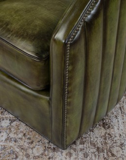 Oliver Olive Leather Swivel Chair Oliver Olive Leather Swivel Chair