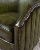 Oliver Olive Leather Swivel Chair