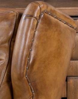 Painted Bison Leather Chair