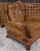 Painted Bison Leather Chair