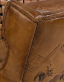 Painted Bison Leather Chair