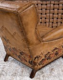Painted Bison Leather Chair