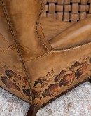 Painted Bison Leather Chair