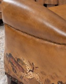 Painted Bison Leather Chair