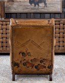 Painted Bison Leather Chair