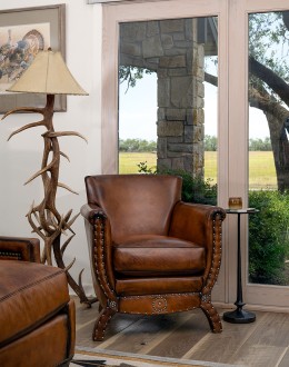 Remington Brown Leather Chair