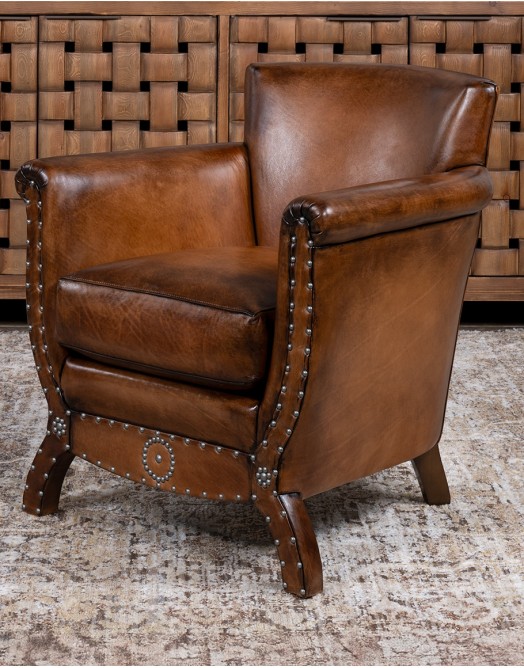 Remington Brown Leather Chair