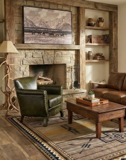 Remington Olive Leather Chair