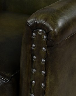 Remington Olive Leather Chair