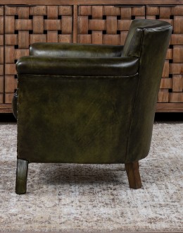 Remington Olive Leather Chair